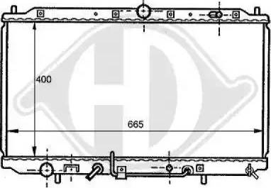 Diederichs 8122148 - Радиатор, охлаждане на двигателя vvparts.bg