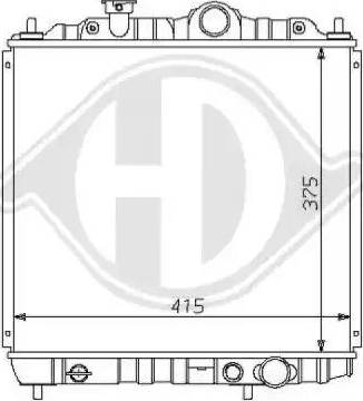 Diederichs 8122123 - Радиатор, охлаждане на двигателя vvparts.bg