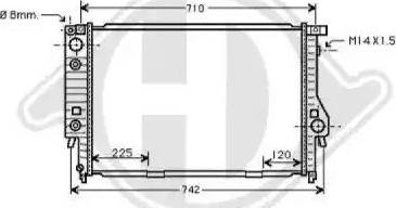 Diederichs 8122206 - Радиатор, охлаждане на двигателя vvparts.bg