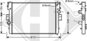 Diederichs 8349301 - Радиатор, охлаждане на двигателя vvparts.bg