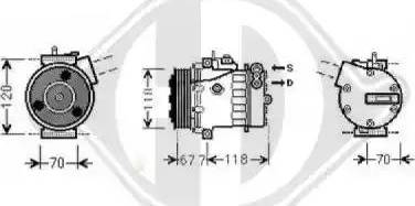 Diederichs 8345206 - Компресор, климатизация vvparts.bg