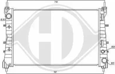 Diederichs 8346346 - Радиатор, охлаждане на двигателя vvparts.bg