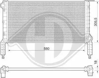 Diederichs 8348506 - Радиатор, охлаждане на двигателя vvparts.bg