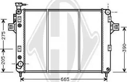 Diederichs 8261202 - Радиатор, охлаждане на двигателя vvparts.bg