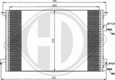 Diederichs 8751401 - Кондензатор, климатизация vvparts.bg