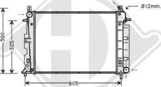 Diederichs 8751306 - Радиатор, охлаждане на двигателя vvparts.bg