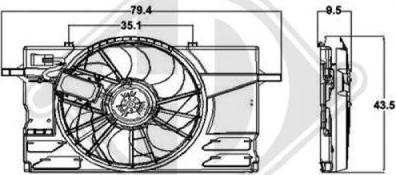 Diederichs 8761407 - Вентилатор, охлаждане на двигателя vvparts.bg