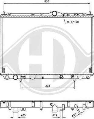 Diederichs 8761303 - Радиатор, охлаждане на двигателя vvparts.bg