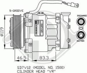 Diederichs 7421000 - Компресор, климатизация vvparts.bg