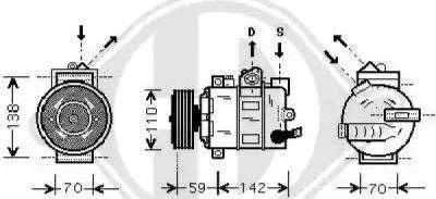 Diederichs 7103100 - Компресор, климатизация vvparts.bg