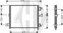 Diederichs DCC1514 - Кондензатор, климатизация vvparts.bg