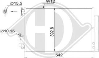 Diederichs DCC1618 - Кондензатор, климатизация vvparts.bg