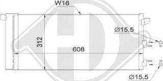 Diederichs DCC1622 - Кондензатор, климатизация vvparts.bg