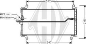 Diederichs DCC1136 - Кондензатор, климатизация vvparts.bg