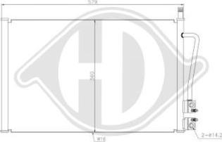 Diederichs DCC1170 - Кондензатор, климатизация vvparts.bg