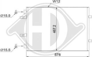 Diederichs DCC1305 - Кондензатор, климатизация vvparts.bg