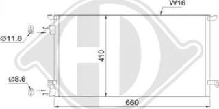 Diederichs DCC1302 - Кондензатор, климатизация vvparts.bg