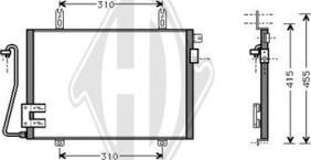 Diederichs DCC1325 - Кондензатор, климатизация vvparts.bg