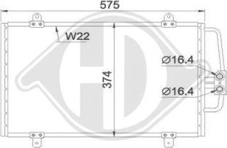 Diederichs DCC1321 - Кондензатор, климатизация vvparts.bg