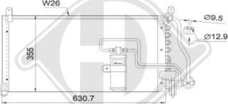 Diederichs DCC1288 - Кондензатор, климатизация vvparts.bg