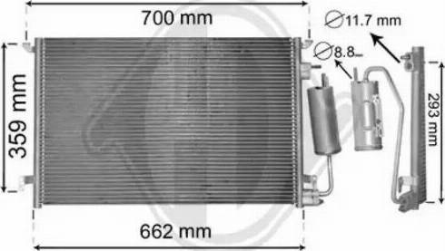 Diederichs DCC1747 - Кондензатор, климатизация vvparts.bg