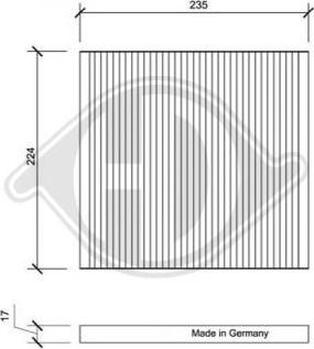 Diederichs DCI0044 - Филтър купе (поленов филтър) vvparts.bg