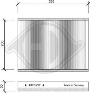 Diederichs DCI0062 - Филтър купе (поленов филтър) vvparts.bg