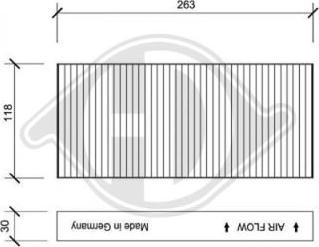 Diederichs DCI0035 - Филтър купе (поленов филтър) vvparts.bg