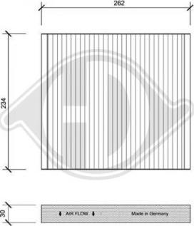 Diederichs DCI0033 - Филтър купе (поленов филтър) vvparts.bg