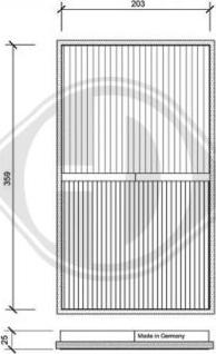 Diederichs DCI0026 - Филтър купе (поленов филтър) vvparts.bg