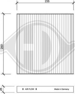 Diederichs DCI0148 - Филтър купе (поленов филтър) vvparts.bg