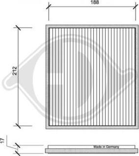 Diederichs DCI0100 - Филтър купе (поленов филтър) vvparts.bg