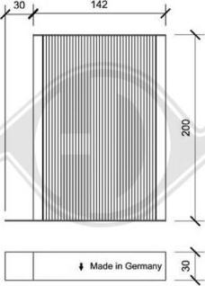 Diederichs DCI0176 - Филтър купе (поленов филтър) vvparts.bg