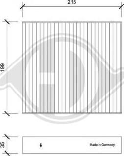 Diederichs DCI0243 - Филтър купе (поленов филтър) vvparts.bg