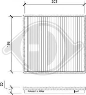 Diederichs DCI0200 - Филтър купе (поленов филтър) vvparts.bg