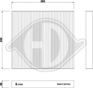 Diederichs DCI0274 - Филтър купе (поленов филтър) vvparts.bg