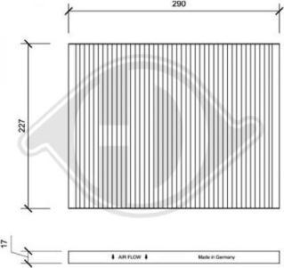 Diederichs DCI1003 - Филтър купе (поленов филтър) vvparts.bg