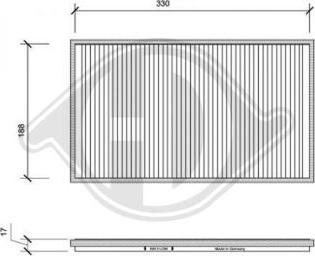 Diederichs DCI1002 - Филтър купе (поленов филтър) vvparts.bg