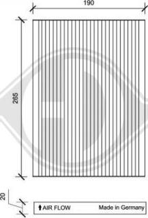 Diederichs DCI1153 - Филтър купе (поленов филтър) vvparts.bg