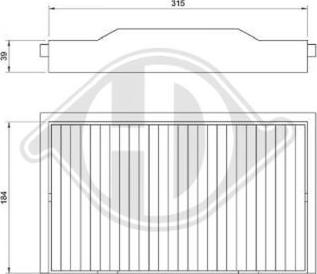 Diederichs DCI1805 - Филтър купе (поленов филтър) vvparts.bg