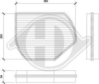 Diederichs DCI1800 - Филтър купе (поленов филтър) vvparts.bg