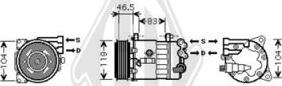 Diederichs DCK1454 - Компресор, климатизация vvparts.bg