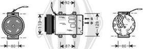 Diederichs DCK1476 - Компресор, климатизация vvparts.bg