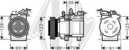 Diederichs DCK1627 - Компресор, климатизация vvparts.bg