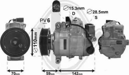 Diederichs DCK1080 - Компресор, климатизация vvparts.bg