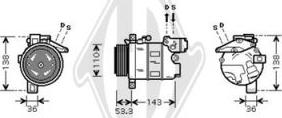 Diederichs DCK1104 - Компресор, климатизация vvparts.bg