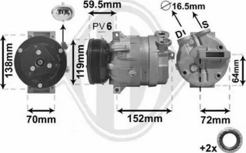 Diederichs DCK1386 - Компресор, климатизация vvparts.bg