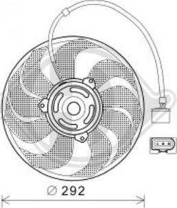 Diederichs DCL1002 - Вентилатор, охлаждане на двигателя vvparts.bg