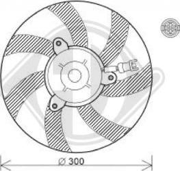 Diederichs DCL1193 - Вентилатор, охлаждане на двигателя vvparts.bg