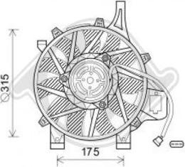 Diederichs DCL1160 - Вентилатор, конденсатор на климатизатора vvparts.bg